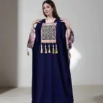 Twilight Bloom Kuwaiti Double-Faced Dress