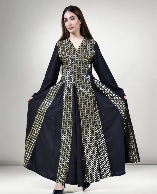 Midnight Gold Kuwaiti Sequin Dress