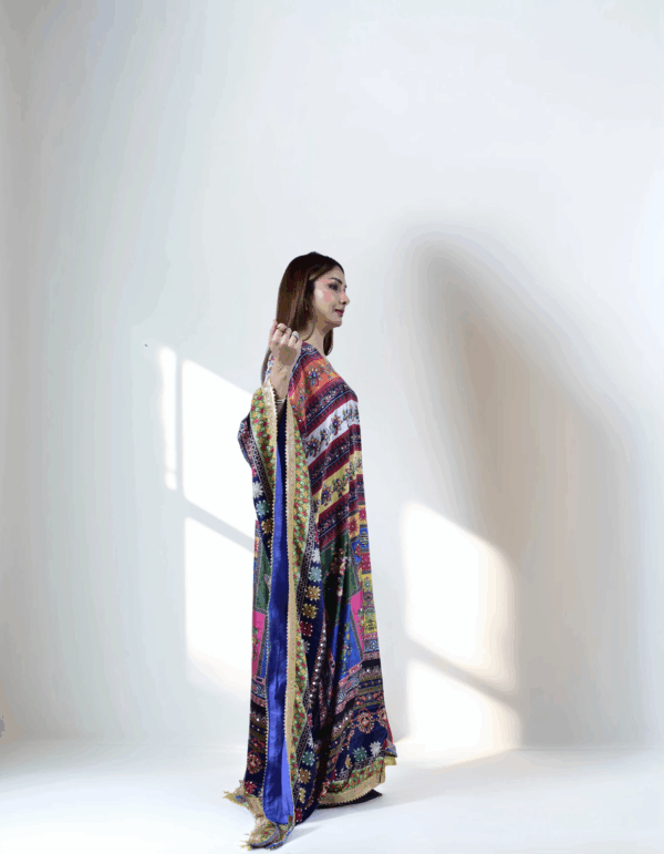 Radiant Harmony Kuwaiti Satin Dress - Image 2