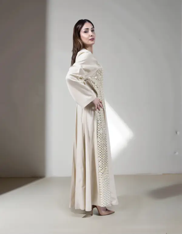 Golden Gleam Kuwaiti Cotton Dress - Image 5