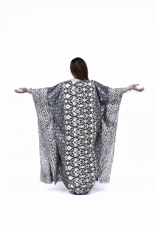 Noor Black Kuwaiti Embroidered Dress - Image 2