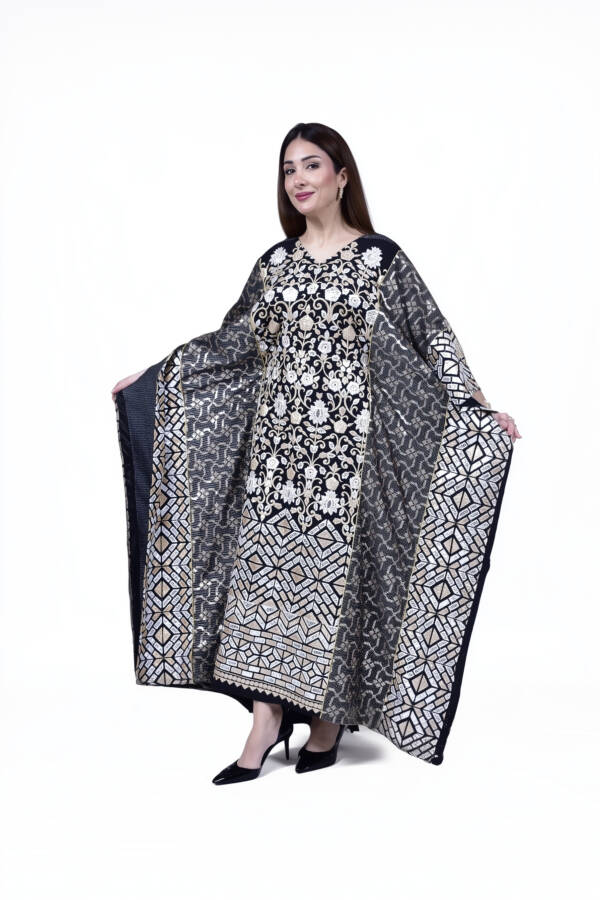 Noor Black Kuwaiti Embroidered Dress